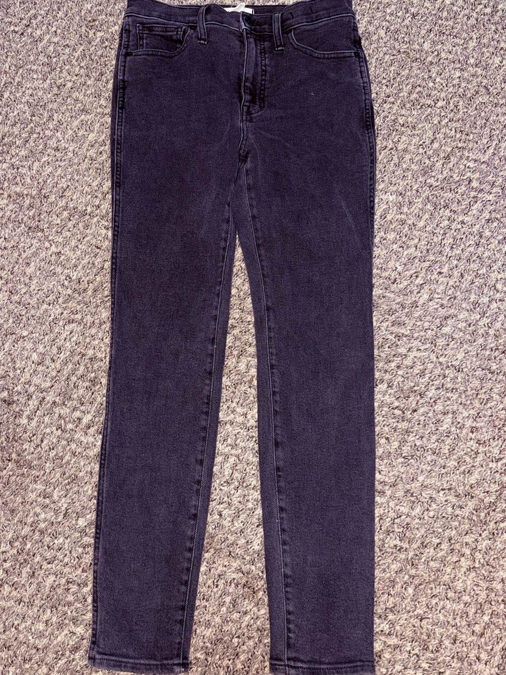 Madewell 10 Inch High Rise Skinny Jeans Washed Black Size 28